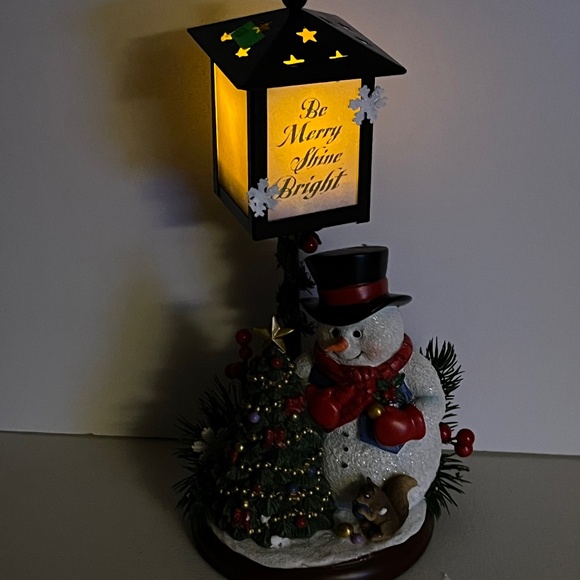Bradford Exchange Snowman Be Merry Shine Bright Lantern Collection Gelsinger - Picture 2 of 9